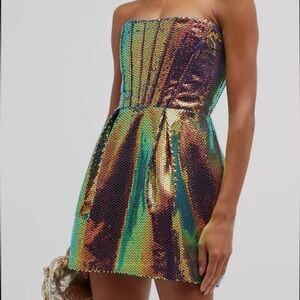 NWT Bronx & Banco Maraya Sequin Corset Mini Dress